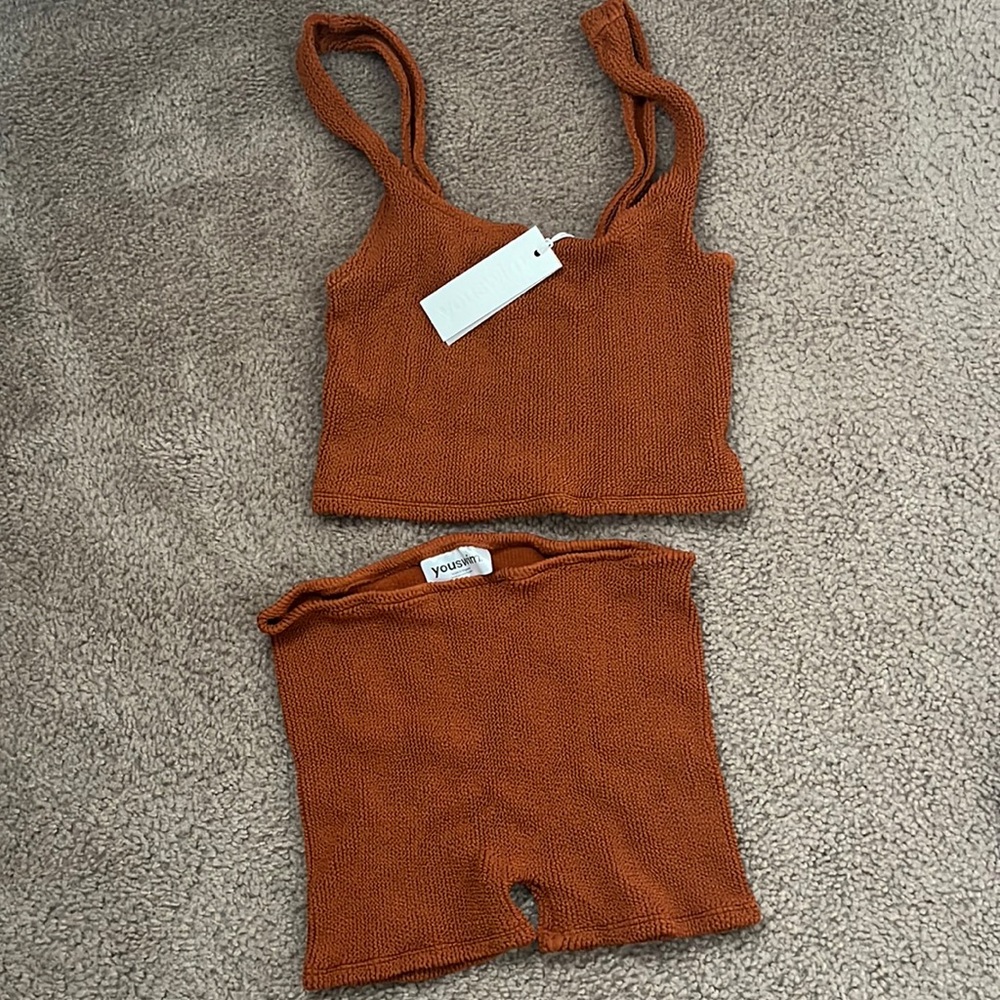 NWT Youswim Umber Verve Shorts 2 Piece